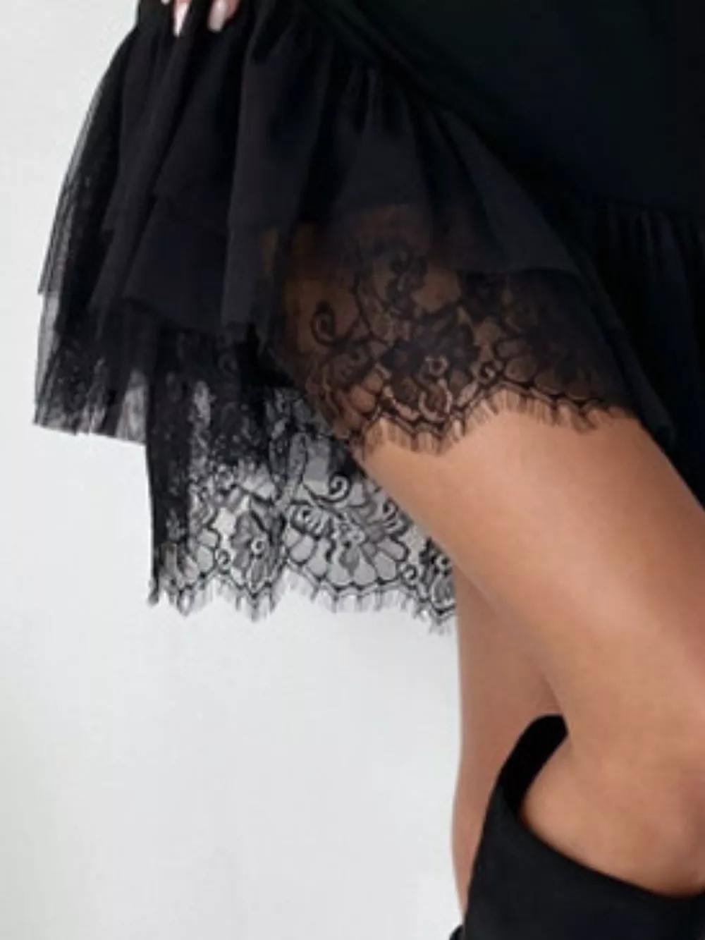 Sleeveless Tulle Hem Mini Dress, image 6