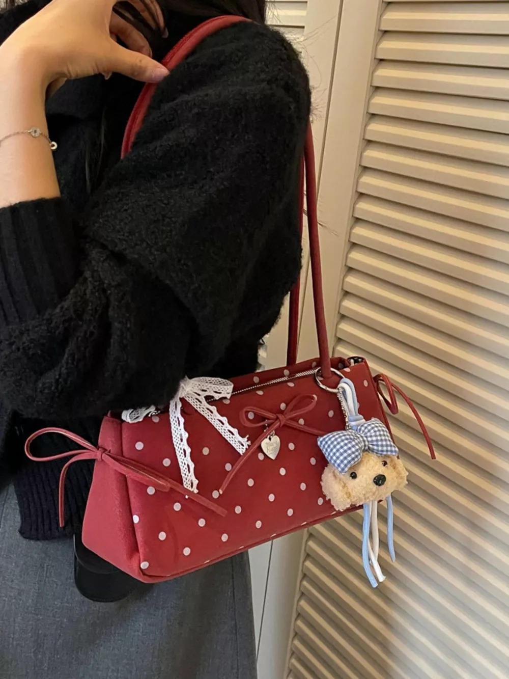 Polka Dot Shoulder Bag, image 4