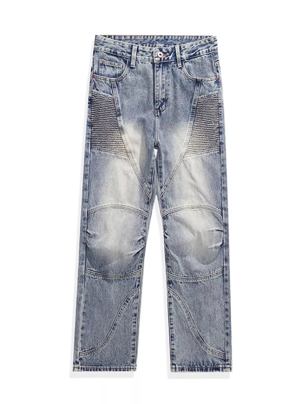 Men's Washed Wide Leg Jeans, image 9