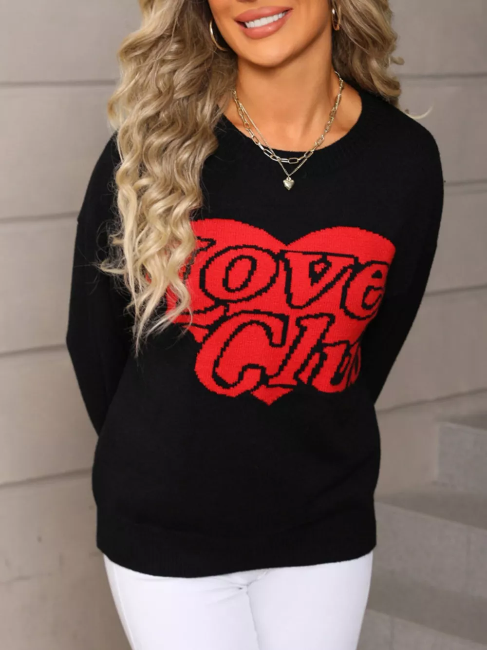 Valentine's Day Love Club Heart Graphic Sweater, image 11