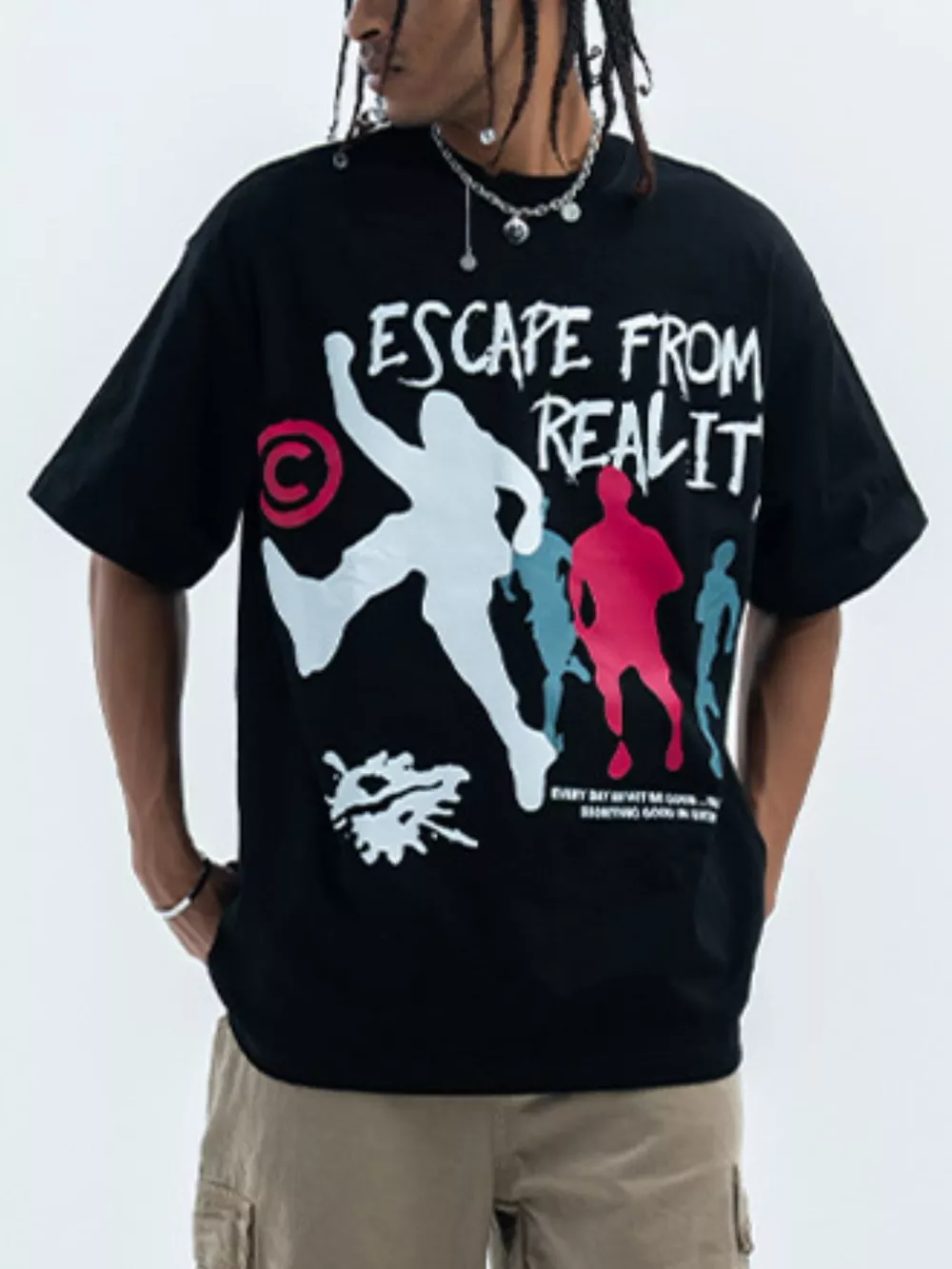 Men's Graphic Round Neck Short Sleeve T-Shirt