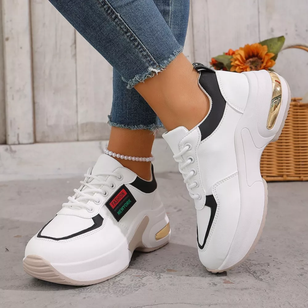 Round Toe Lace Up Sneakers, image 5