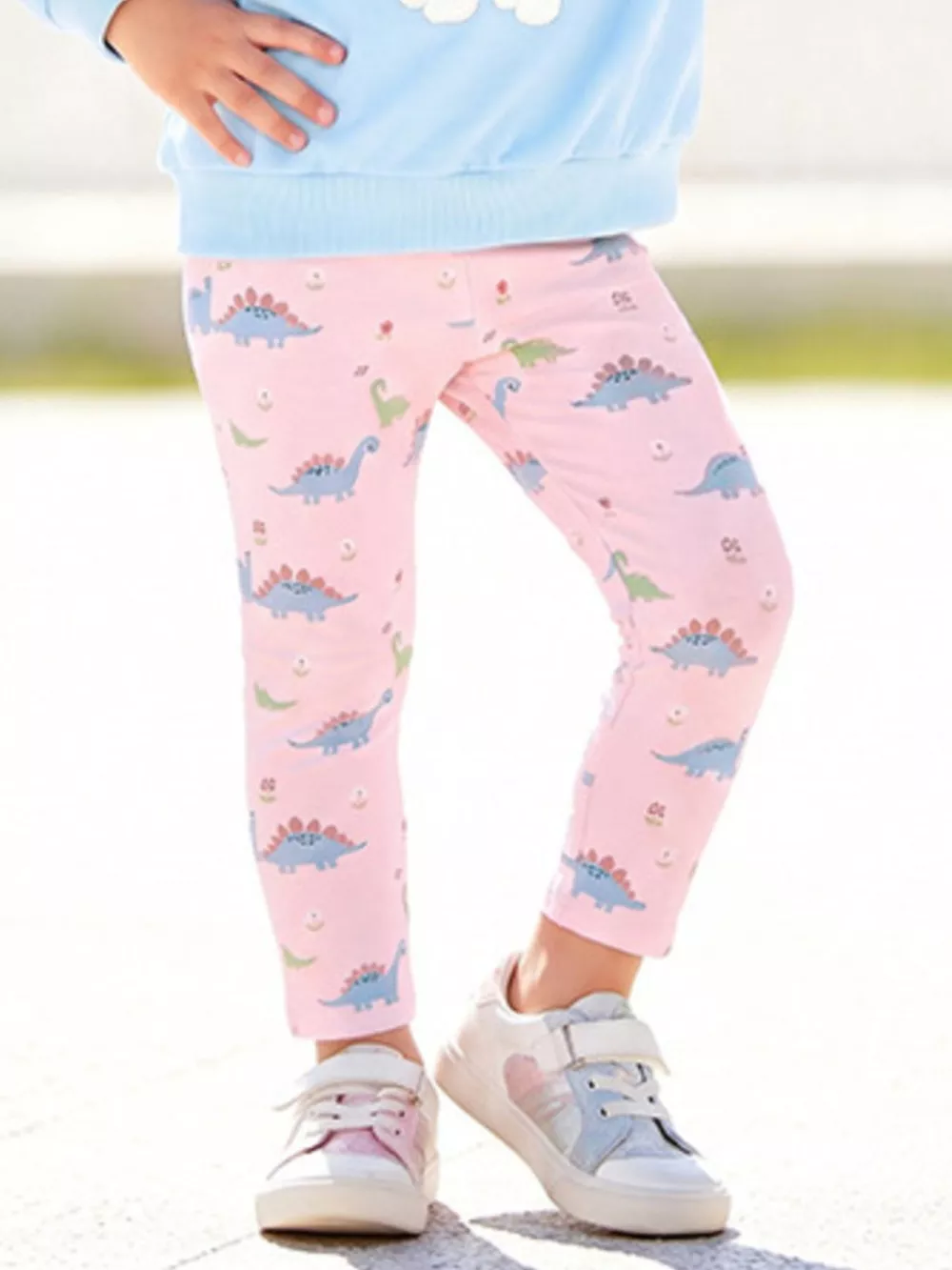 Children's Dinosaur Applique Sweatshirt and Printed Leggings Set, image 3