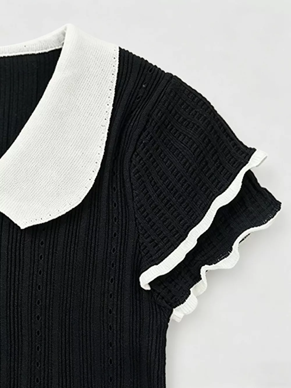 Peter Pan Collar Short Sleeve T-Shirt, image 11