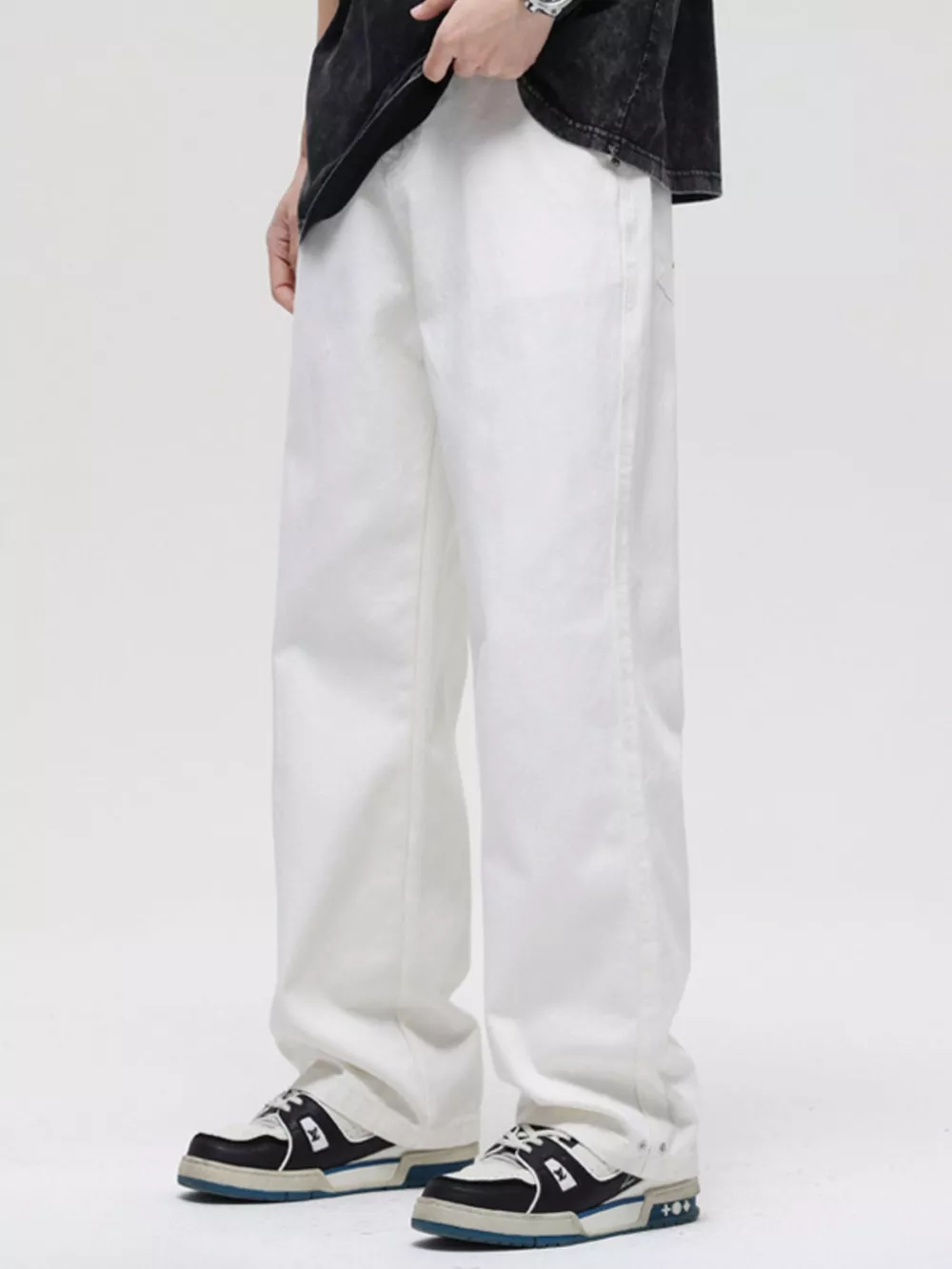 Men's Full Size Washed Wide Leg Jeans Plus Size, image 10
