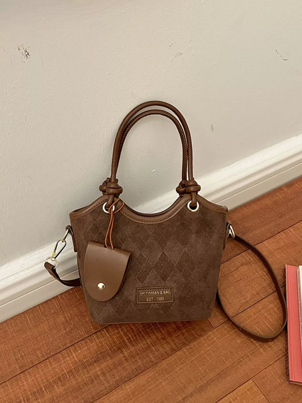 Argyle Pattern Crossbody Bag, image 12