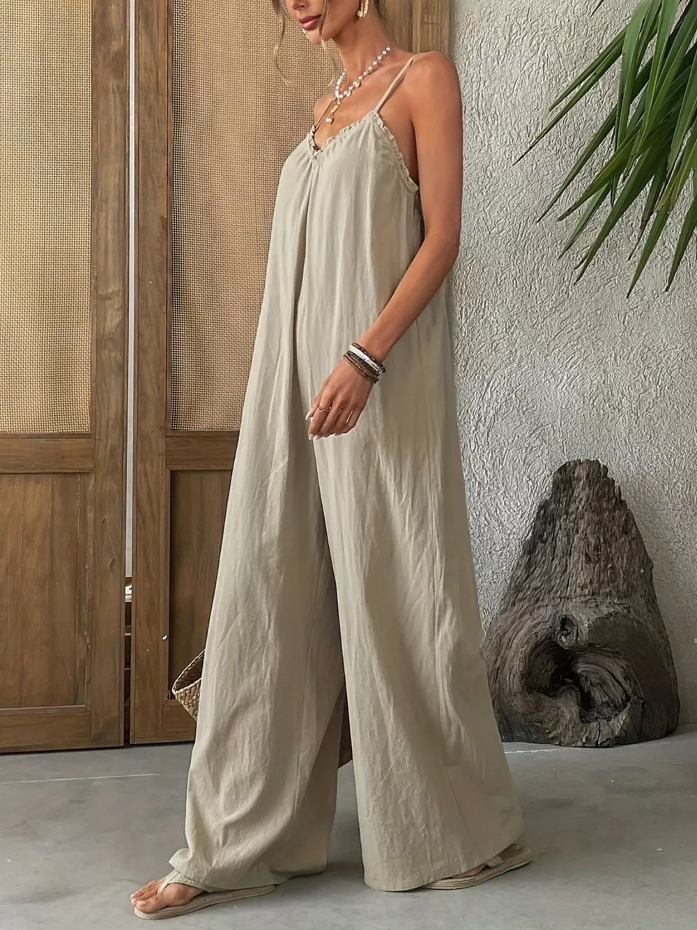Sleeveless Wide Leg Casual Jumpsuit, image 4