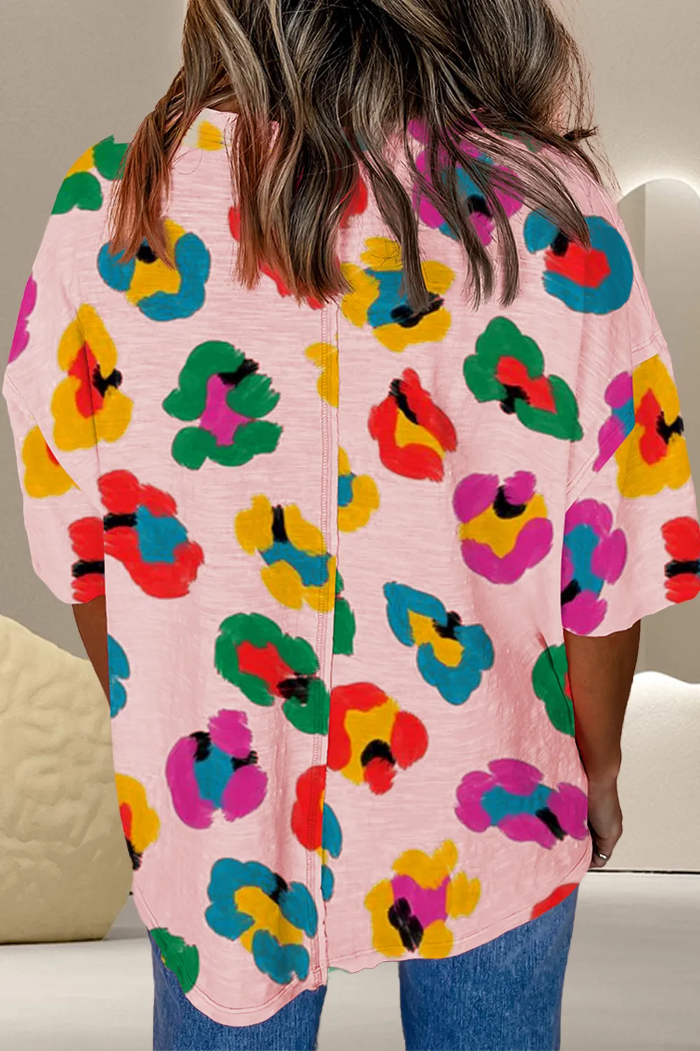 Printed Round Neck Half Sleeve Top, image 13