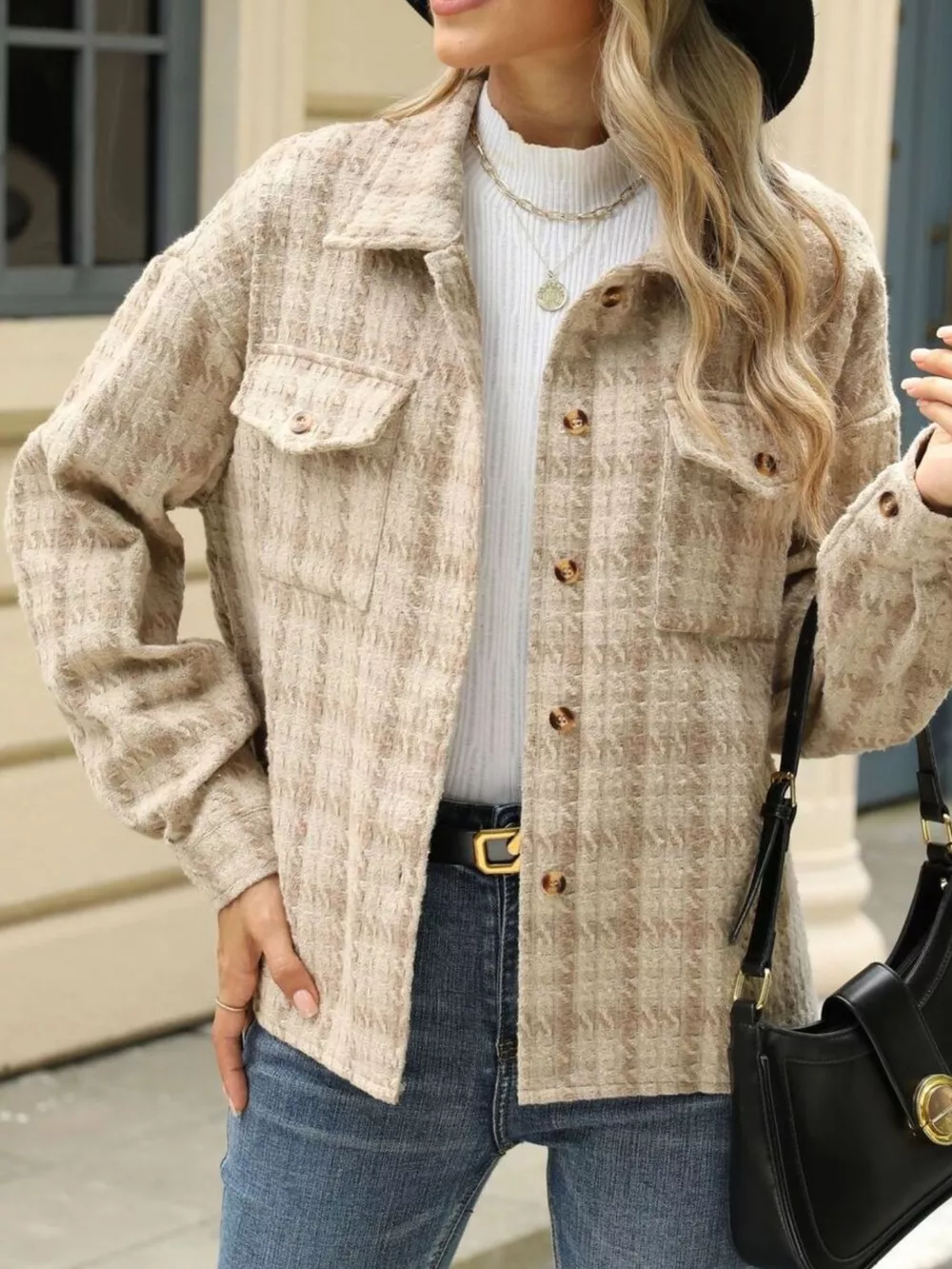 Plaid Button Up Long Sleeve Jacket, image 21