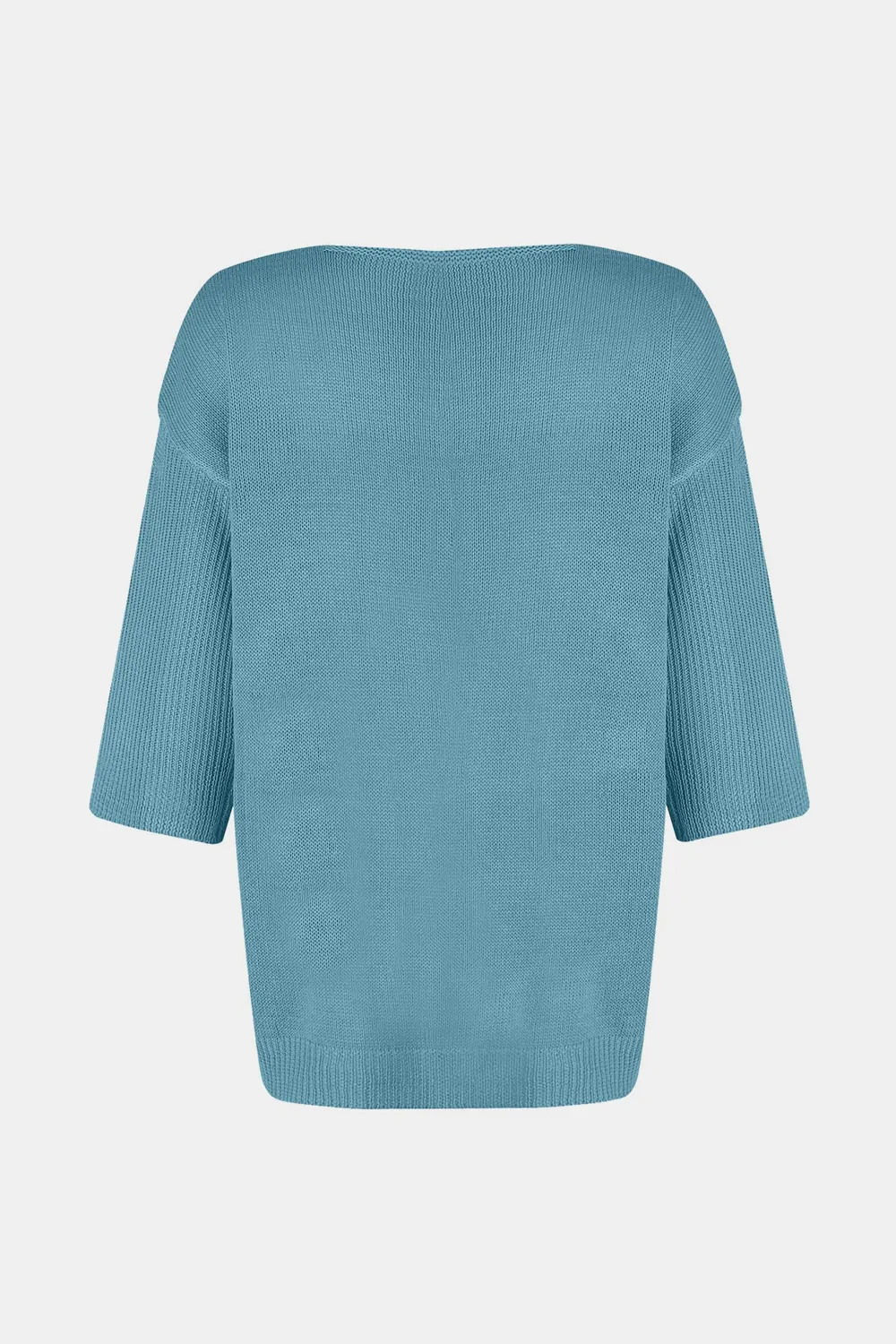 V-Neck Three-Quarter Sleeve Knit Top, image 12