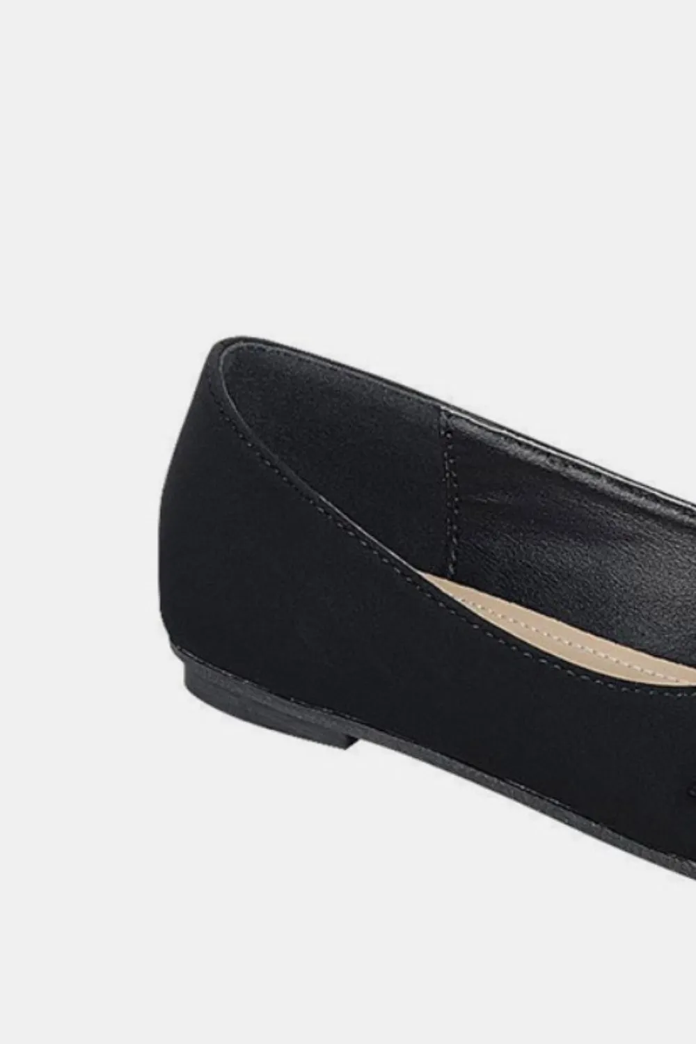 Slip On Rhinestone Buckle Ballet Flats, image 3