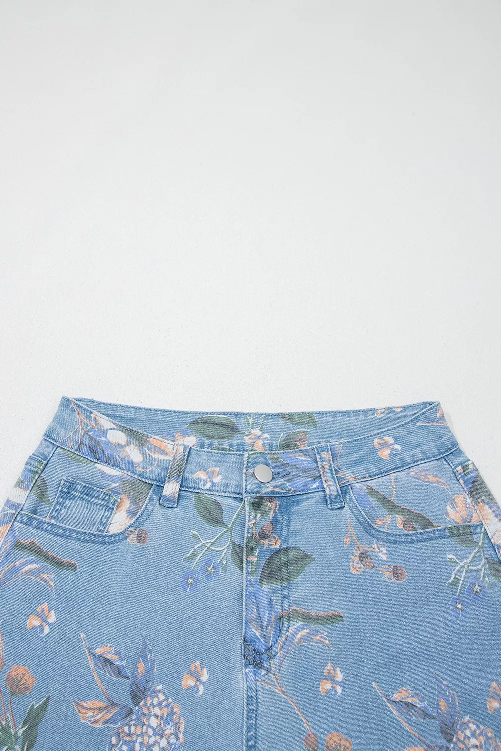 Floral Print Wide-Leg Jeans, image 7