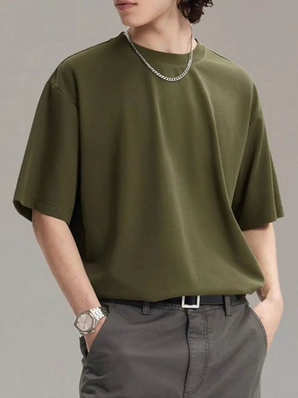 Men's Round Neck Short Sleeve T-Shirt, image 3