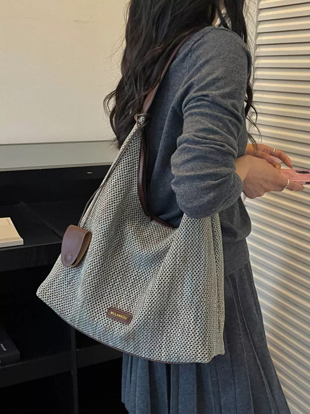 Crochet Knit Shoulder Bag