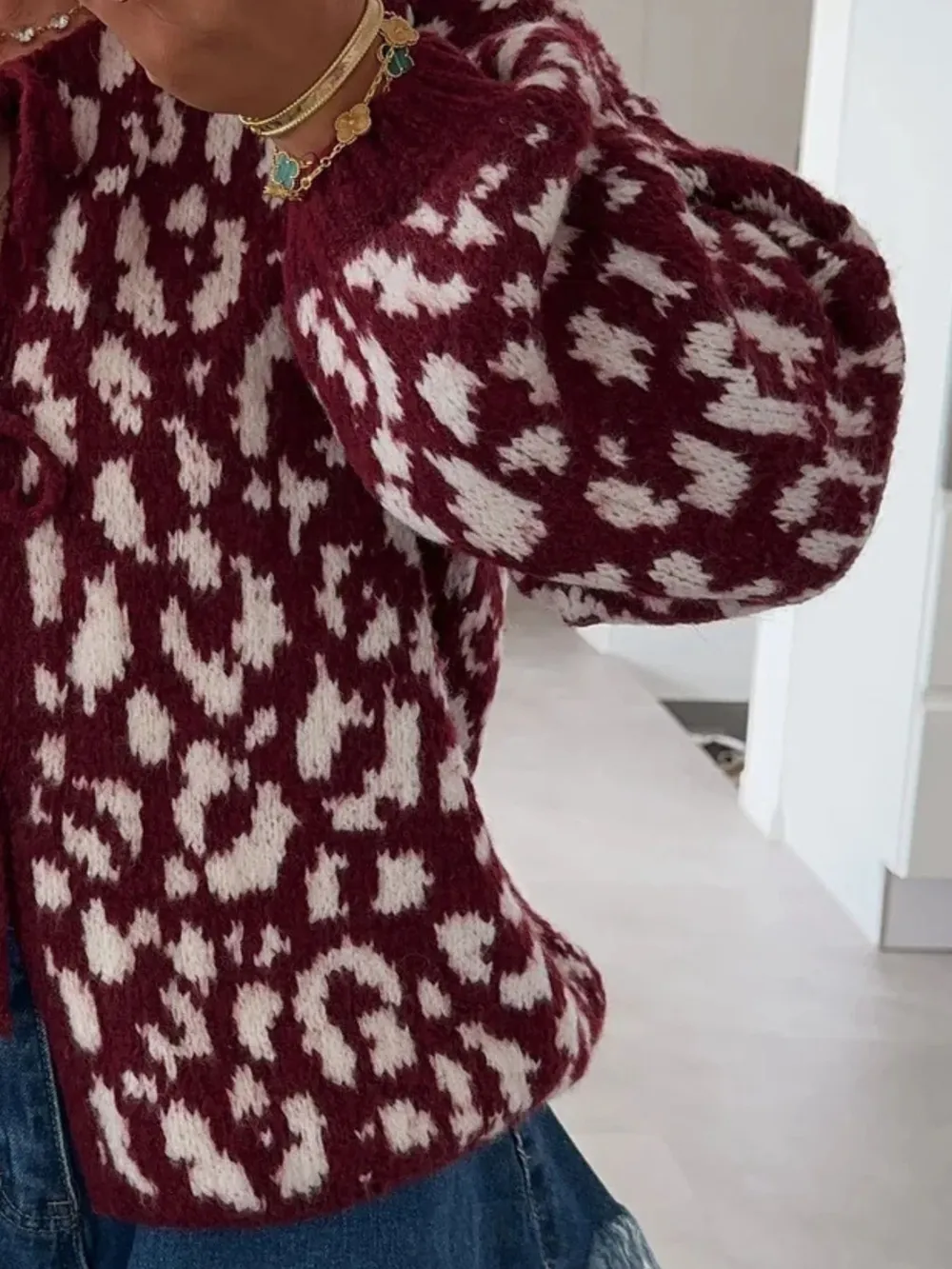 Leopard Tie Front Cardigan, image 26