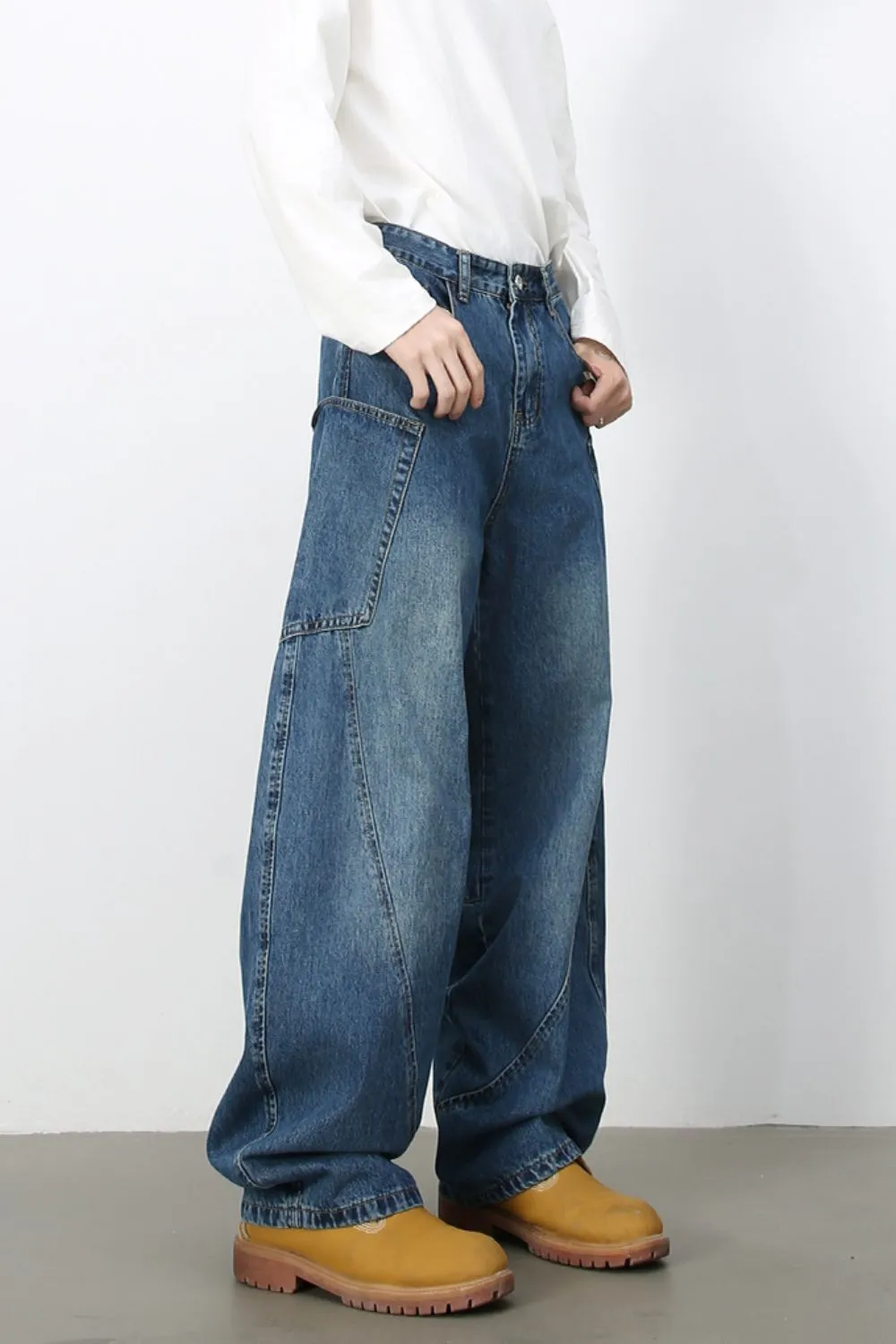 Men's Wide Leg Jeans, image 3