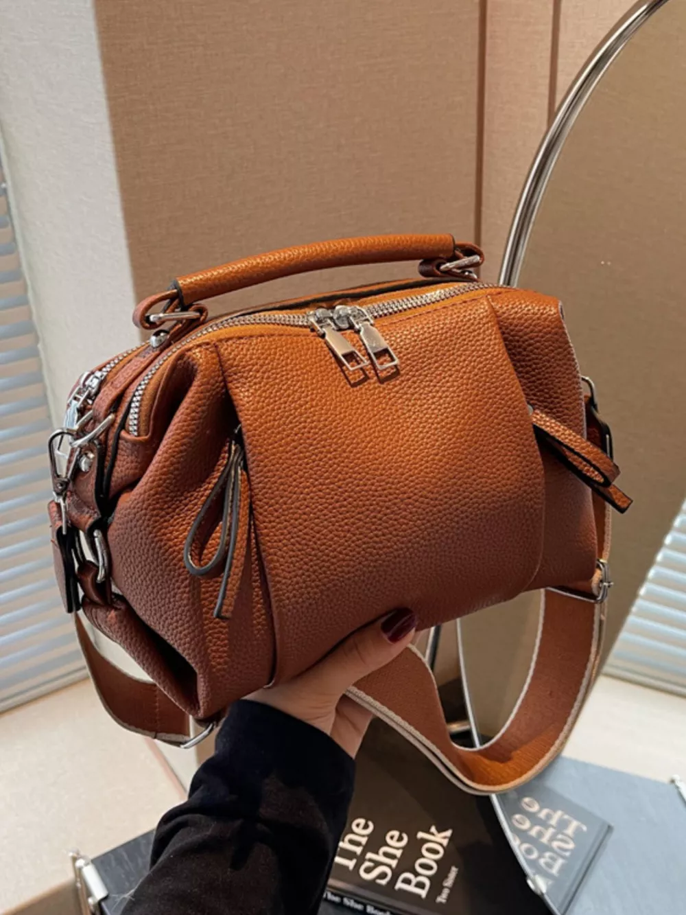 Wide Strap Crossbody Bag, image 5