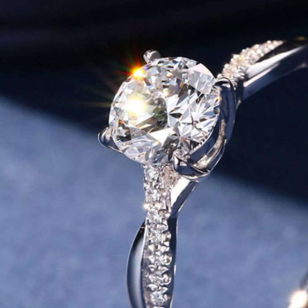 1 Carat Moissanite 925 Sterling Silver Ring, image 4