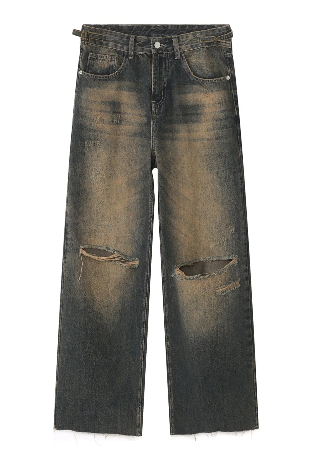 Distressed Wide Leg Jeans