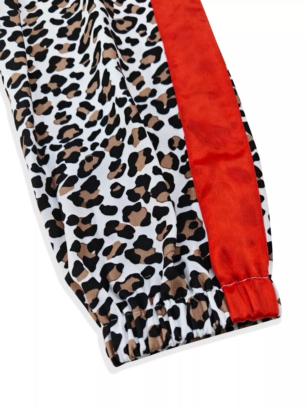 Leopard Zip Up Bomber Jacket with Contrast Side Stripes, image 4