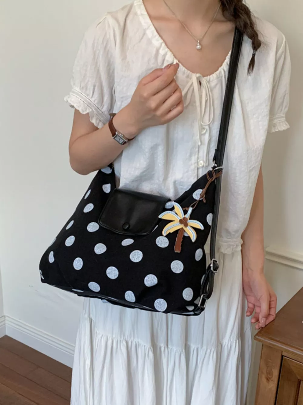 Polka Dot Crossbody Bag, image 4