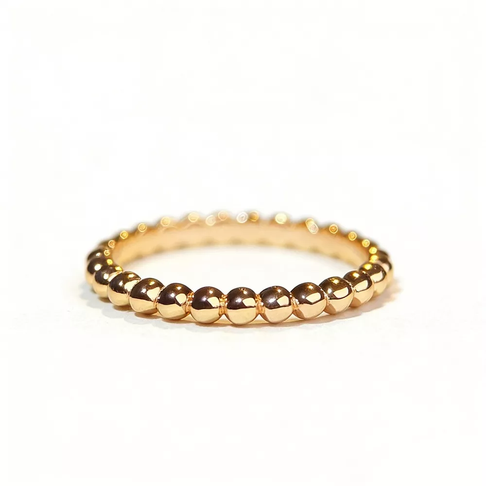 18K Gold-Plated 925 Sterling Silver Bead Ring, image 5