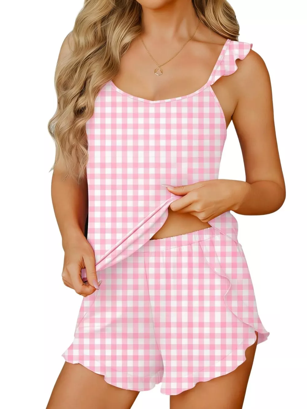Ruffled Printed Cami and Shorts Set, image 18