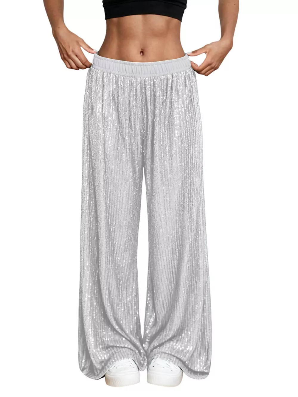 Sequin Wide-Leg Pants, image 17