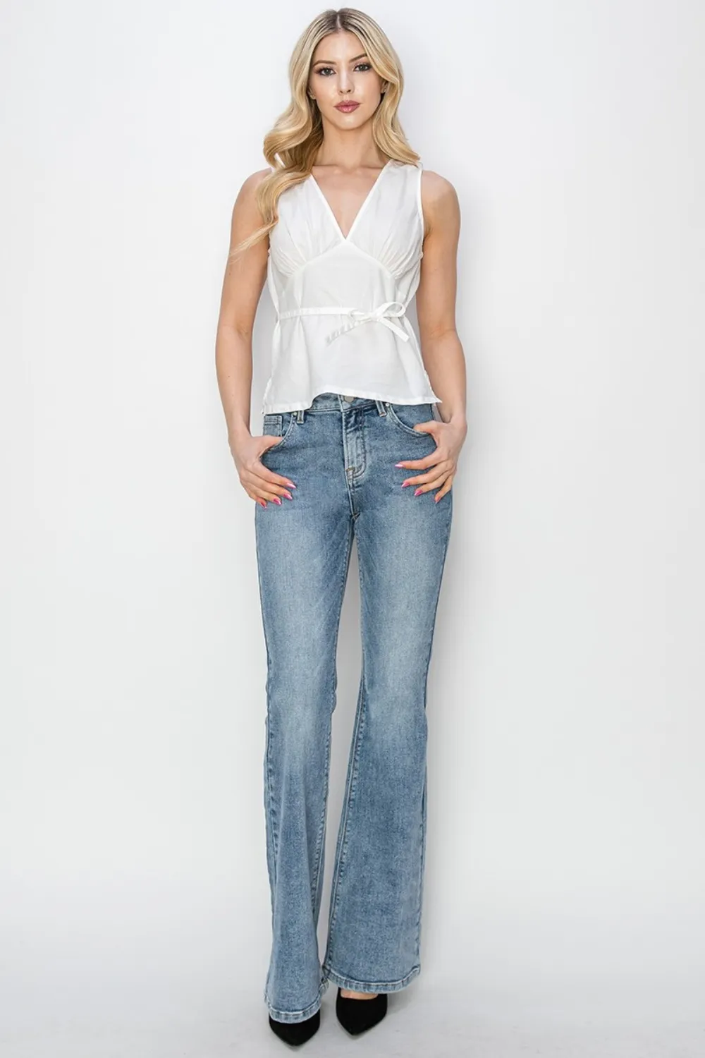 Full Size Mid Rise Bootcut Jeans, image 7
