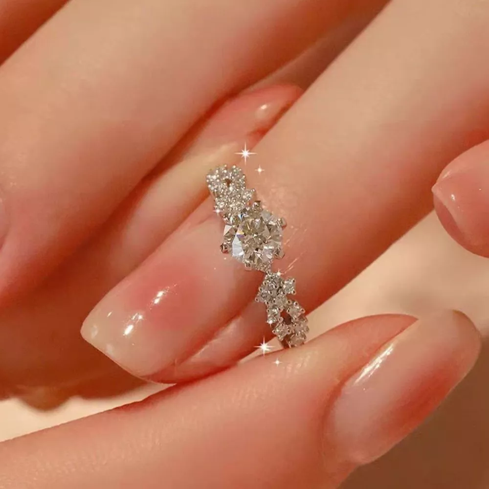 1 Carat 925 Sterling Silver Moissanite Ring, image 5