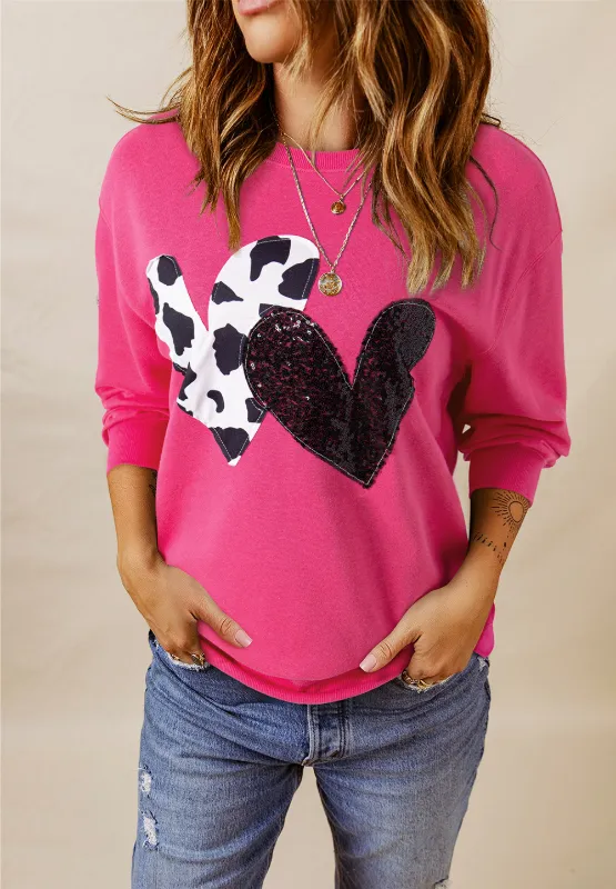 Heart Patch Long Sleeve Sweatshirt, image 10