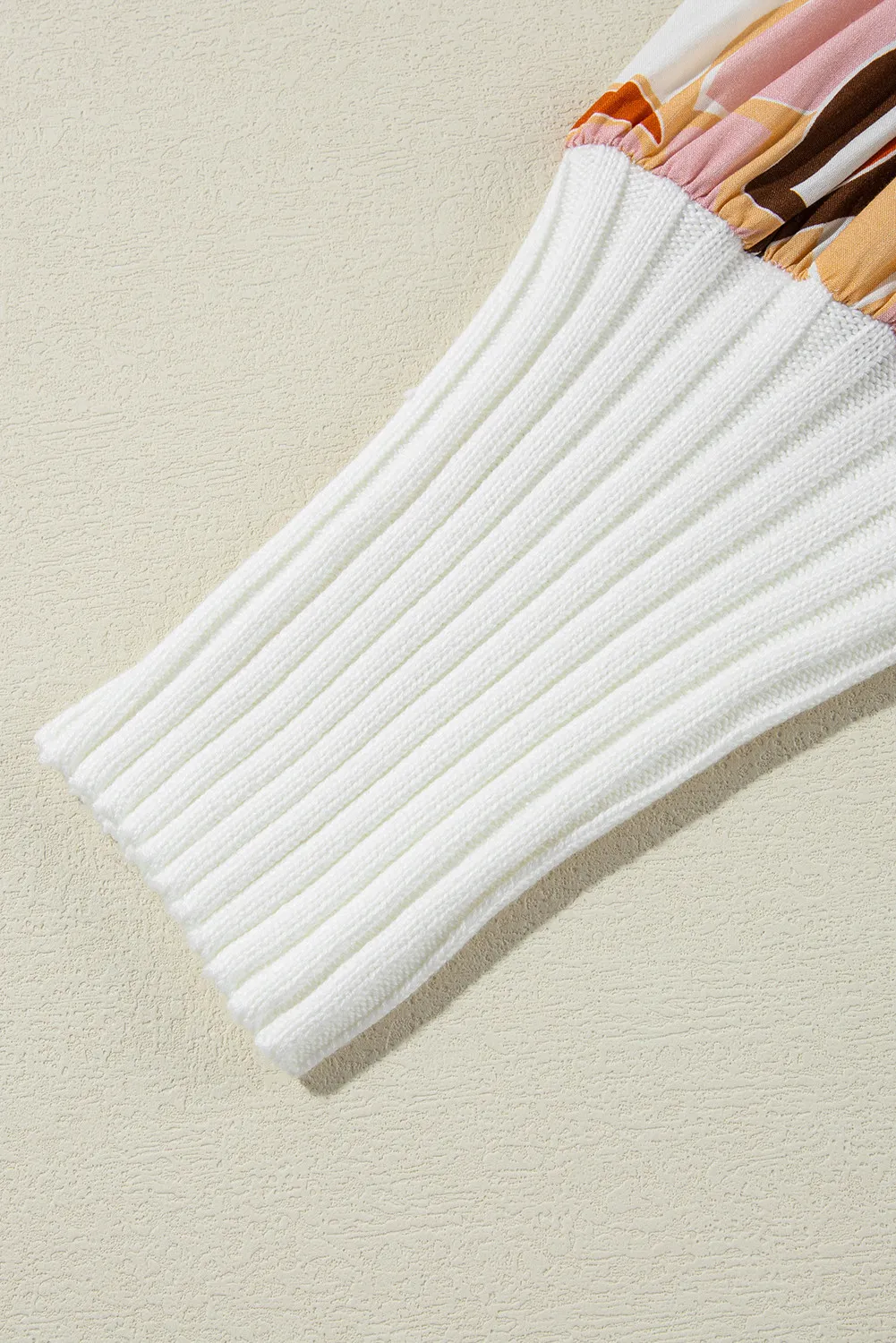 Round Neck Lantern Sleeve Knit Top, image 5