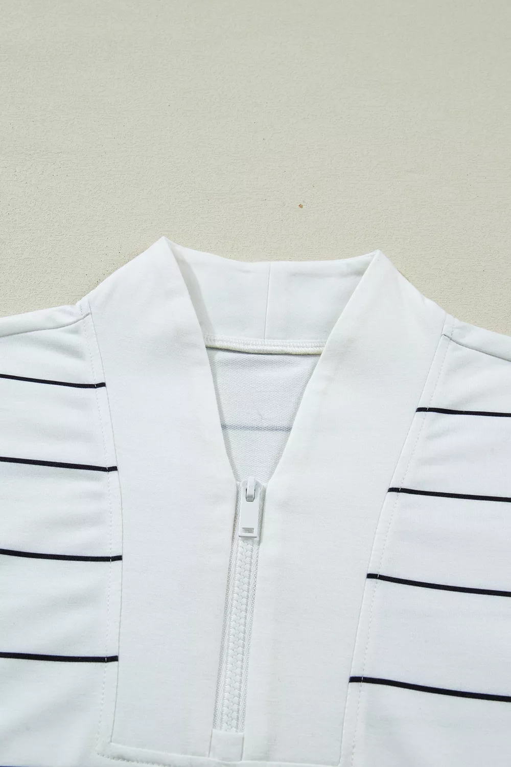 Stripe Color Block Zip V Neck Sleeveless Top, image 10