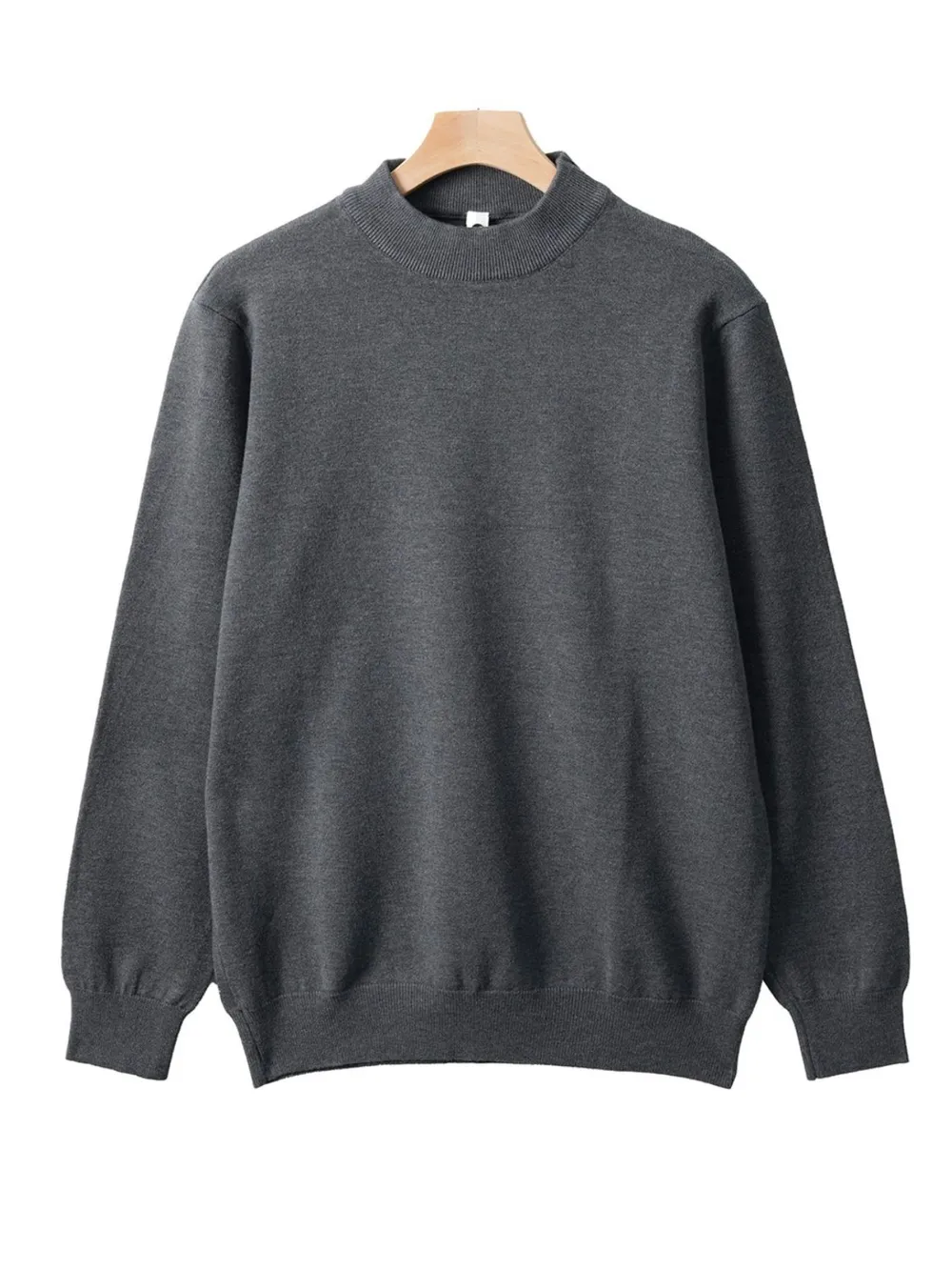 Men's Plus Size Round Neck Long Sleeve Sweater, image 4