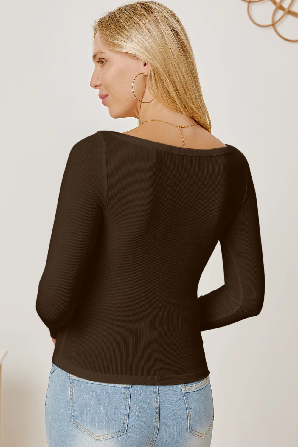 Square Neck Long Sleeve T-Shirt, image 15