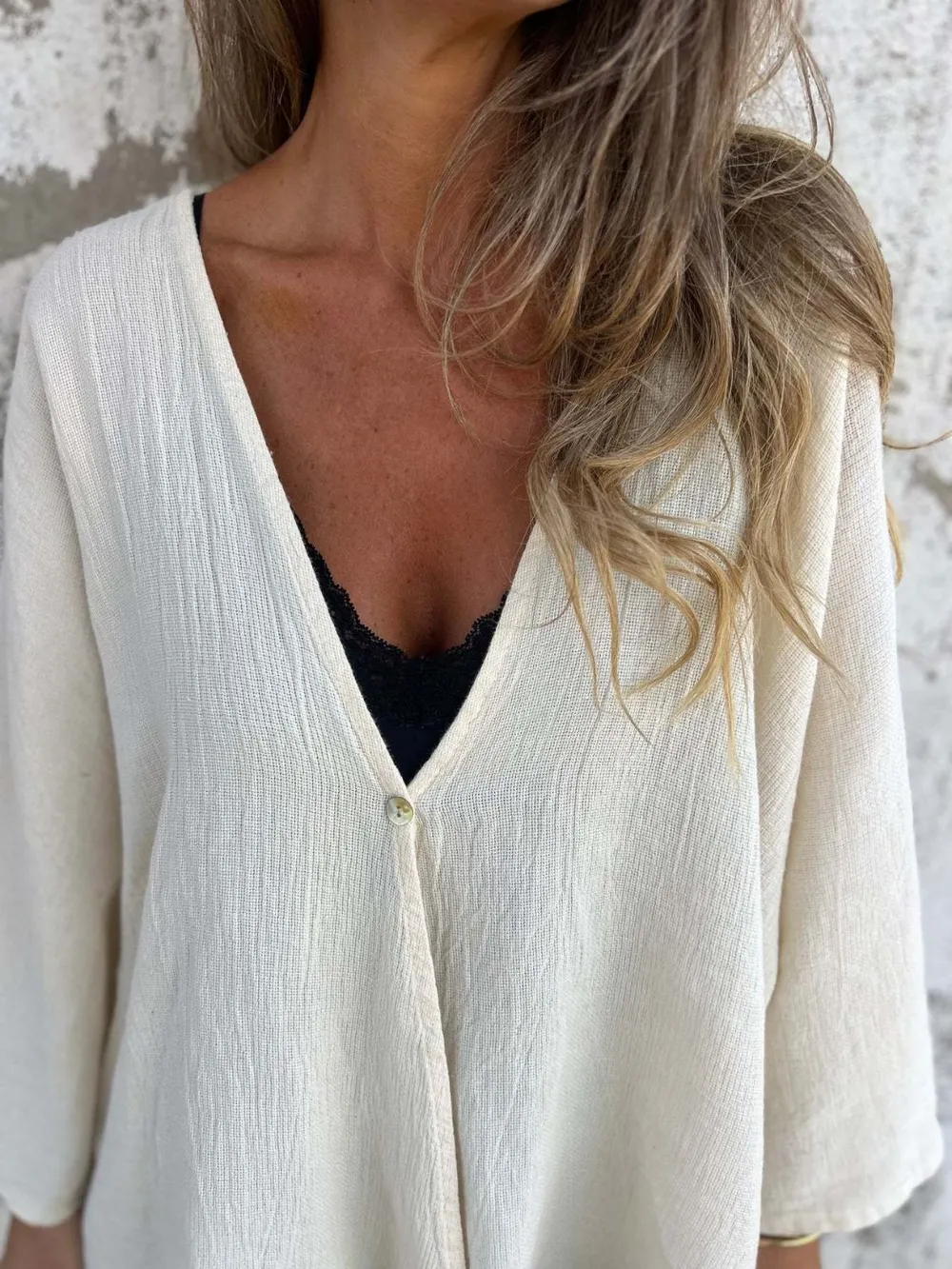 Full Size One Button Long Sleeve Shirt Plus Size, image 22