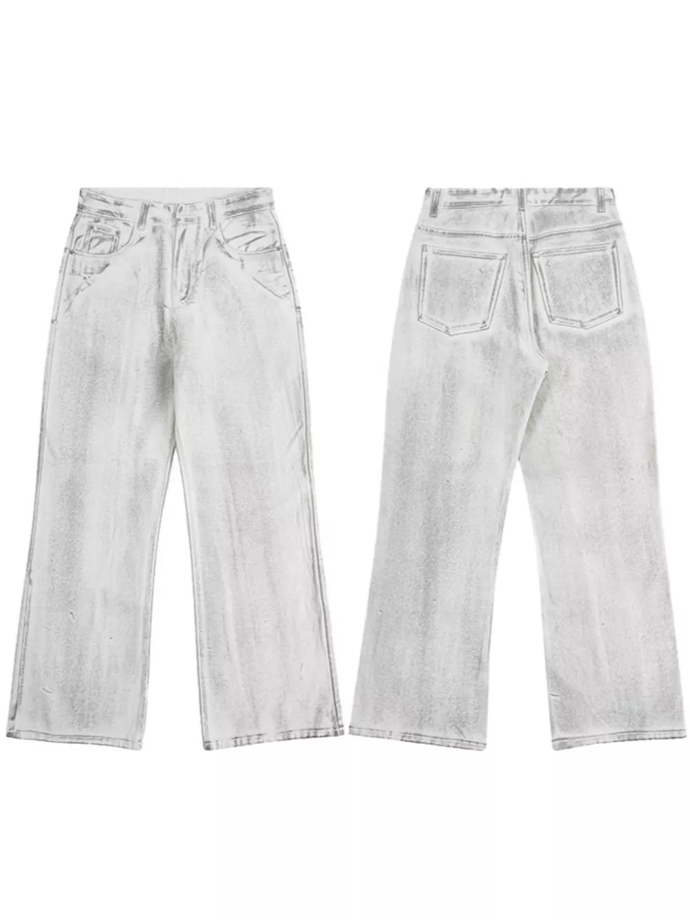 Men's Full Size Wash Wide Leg Jeans Plus Size, image 6