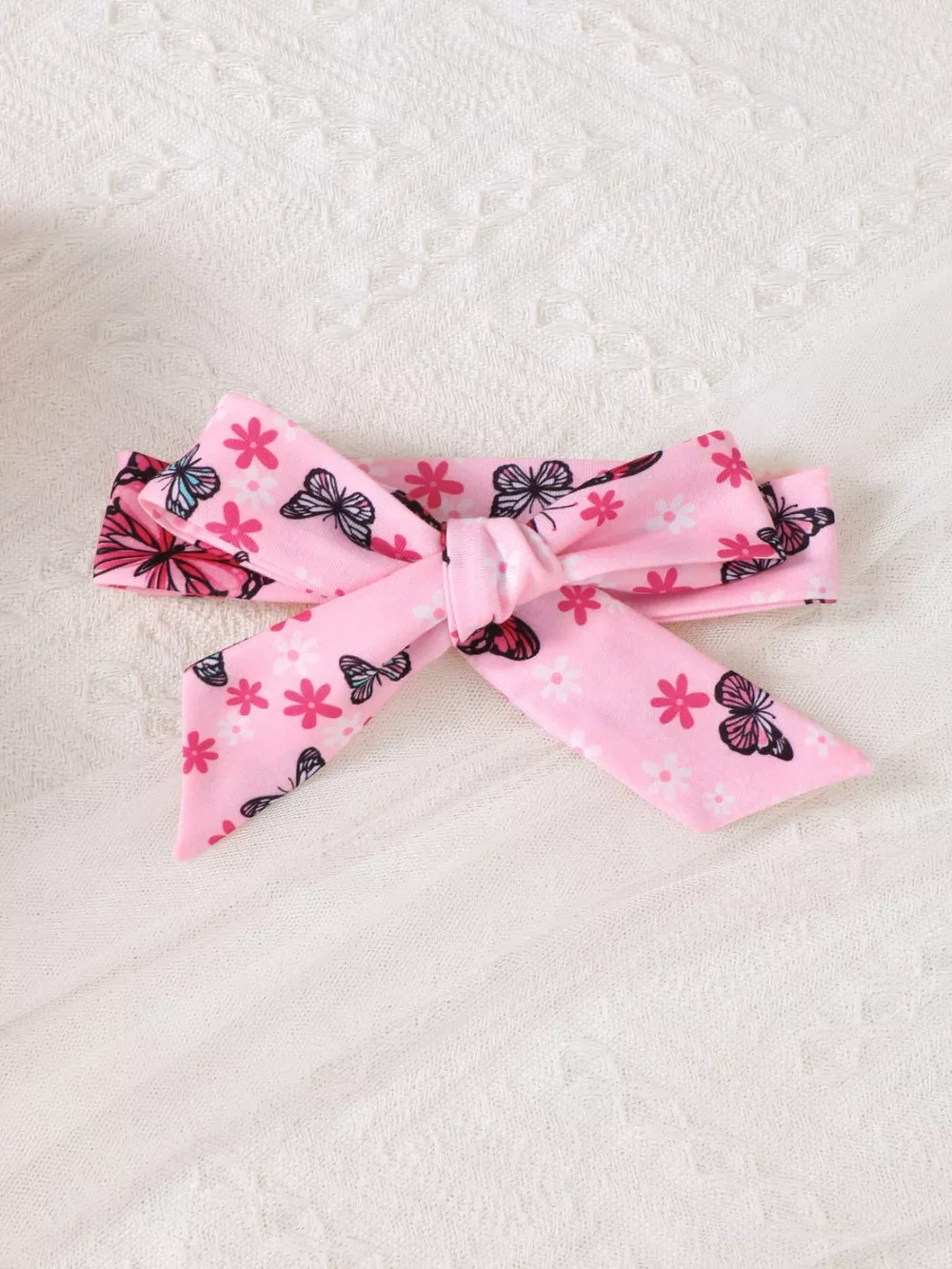 Children's Little Sister Butterfly Print Ruffle Trim Set, image 3