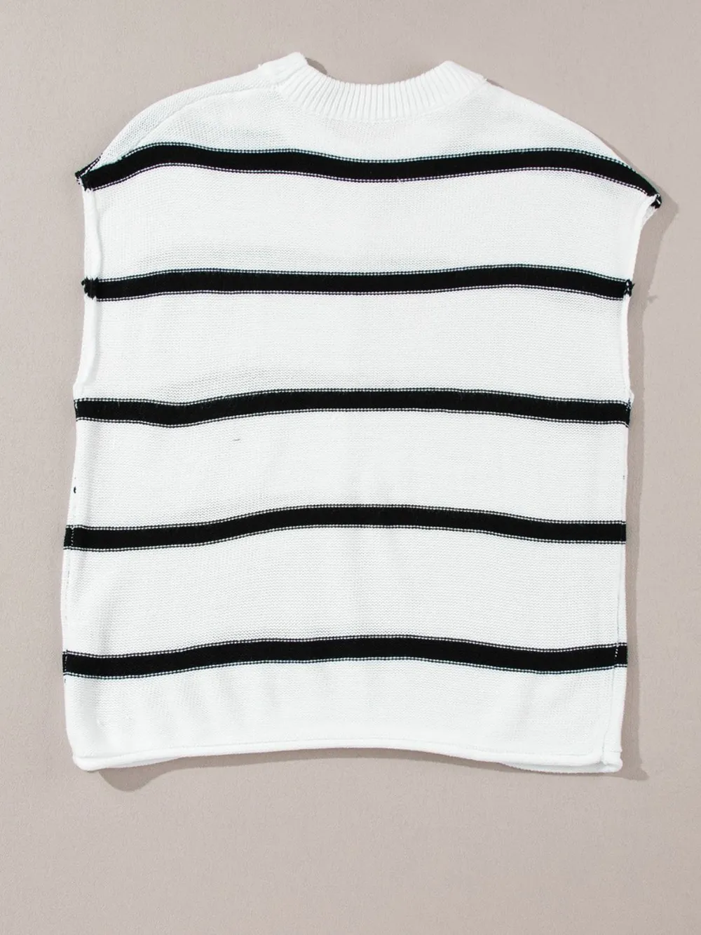 Striped Batwing Sleeve Knit Top, image 9