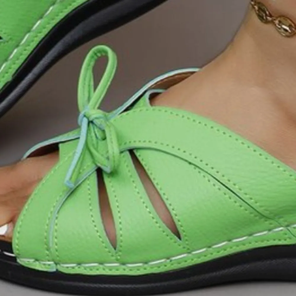 Tied Open Toe Low Heel Sandals, image 15