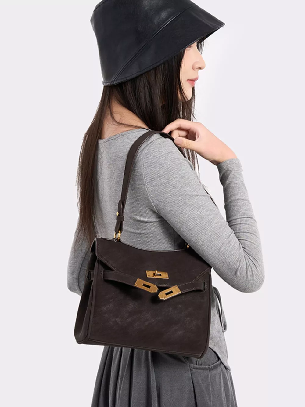 Gold-Tone Hardware Crossbody Bag, image 3
