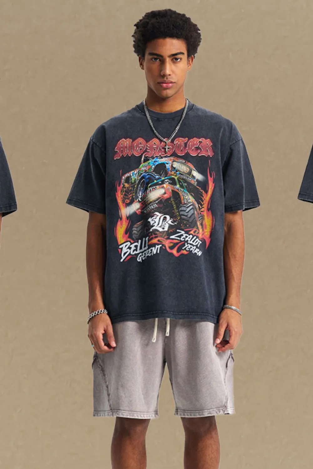 Men's Graphic Round Neck Half Sleeve T-Shirt, image 2
