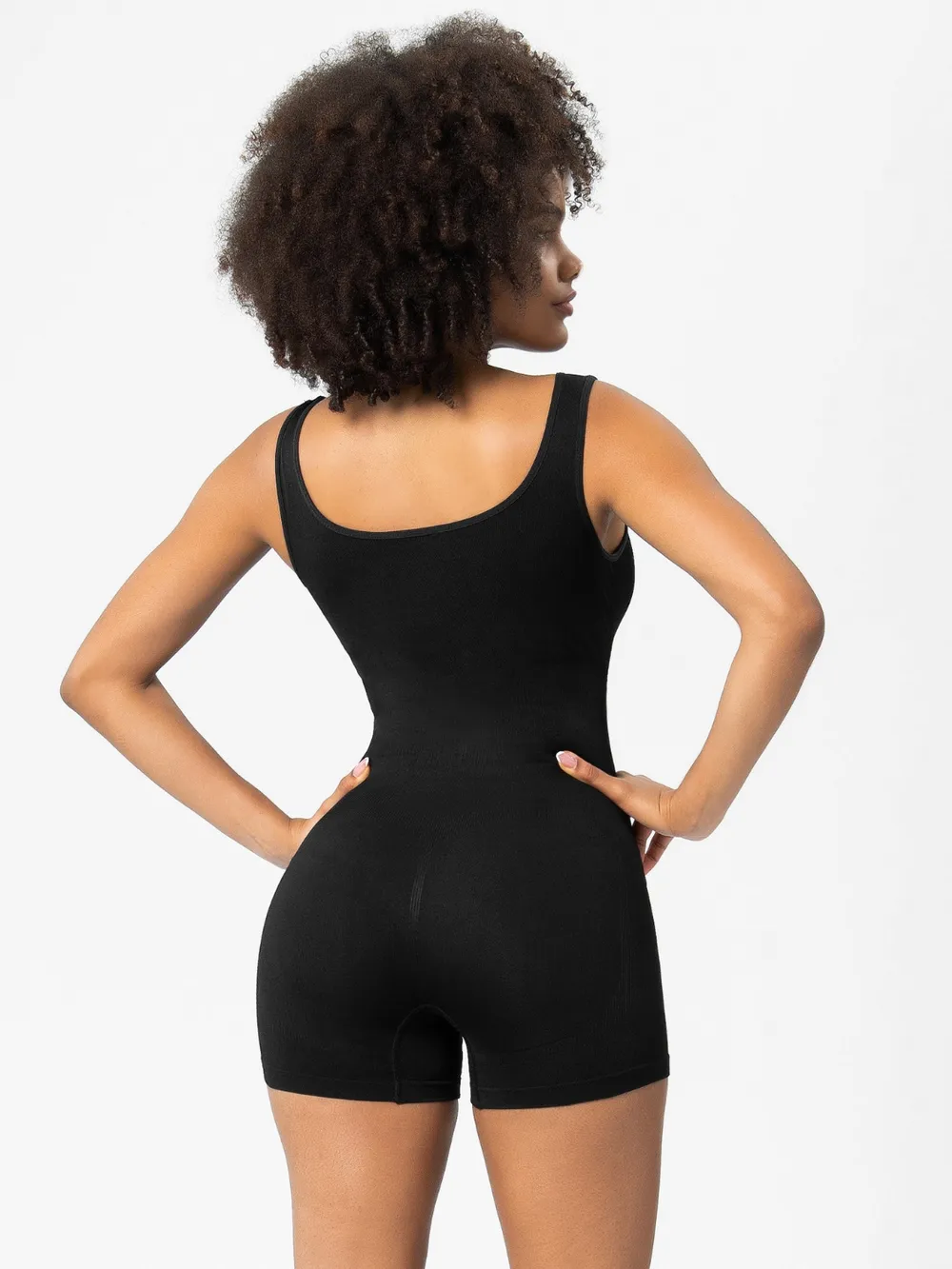 Scoop Neck Wide Strap Shaping Romper, image 14