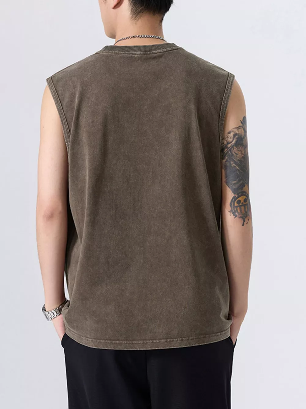 Men's Plus Size Round Neck Tank, image 5