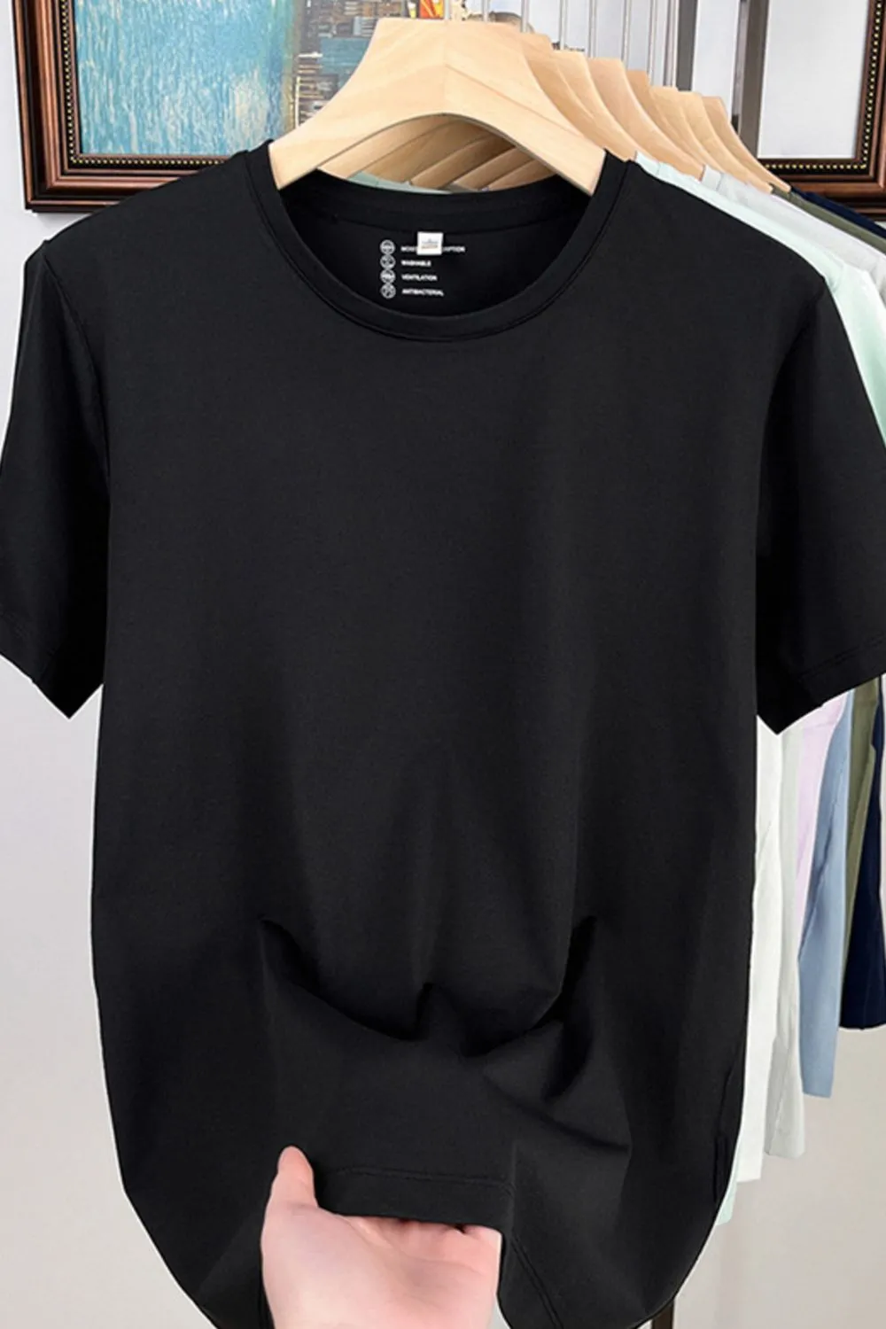 Men's Full Size Round Neck Short Sleeve T-Shirt Plus Size, image 3