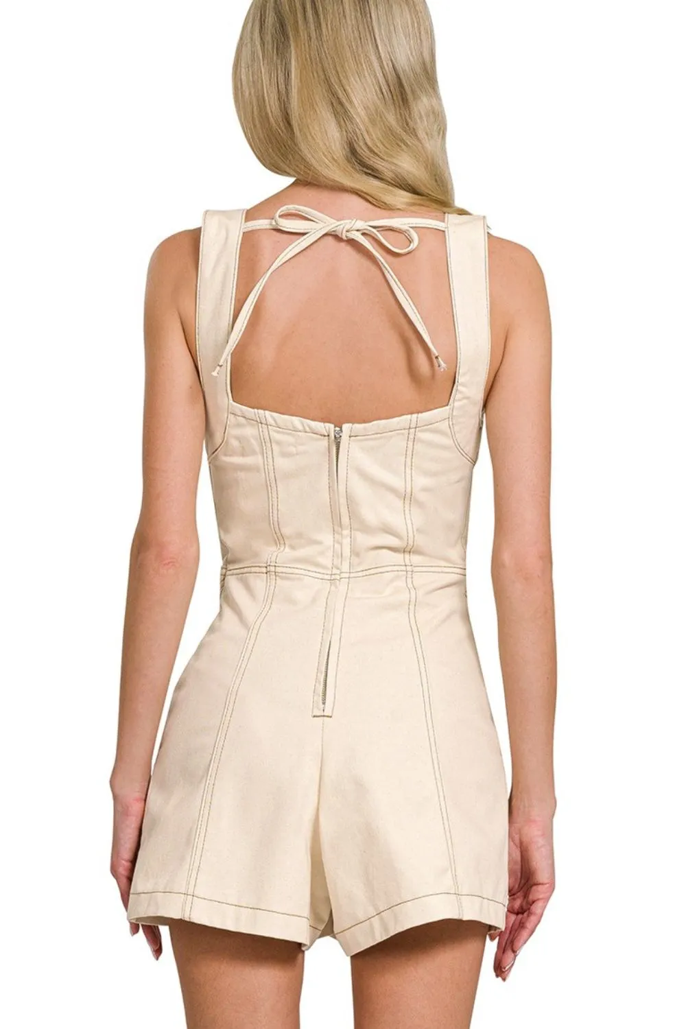 Tie Back Romper, image 4