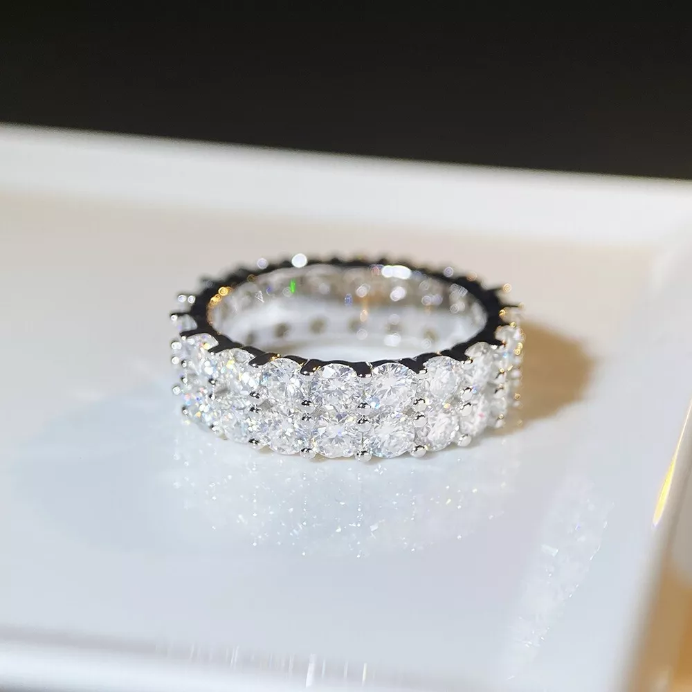 925 Sterling Silver Moissanite Ring, image 2