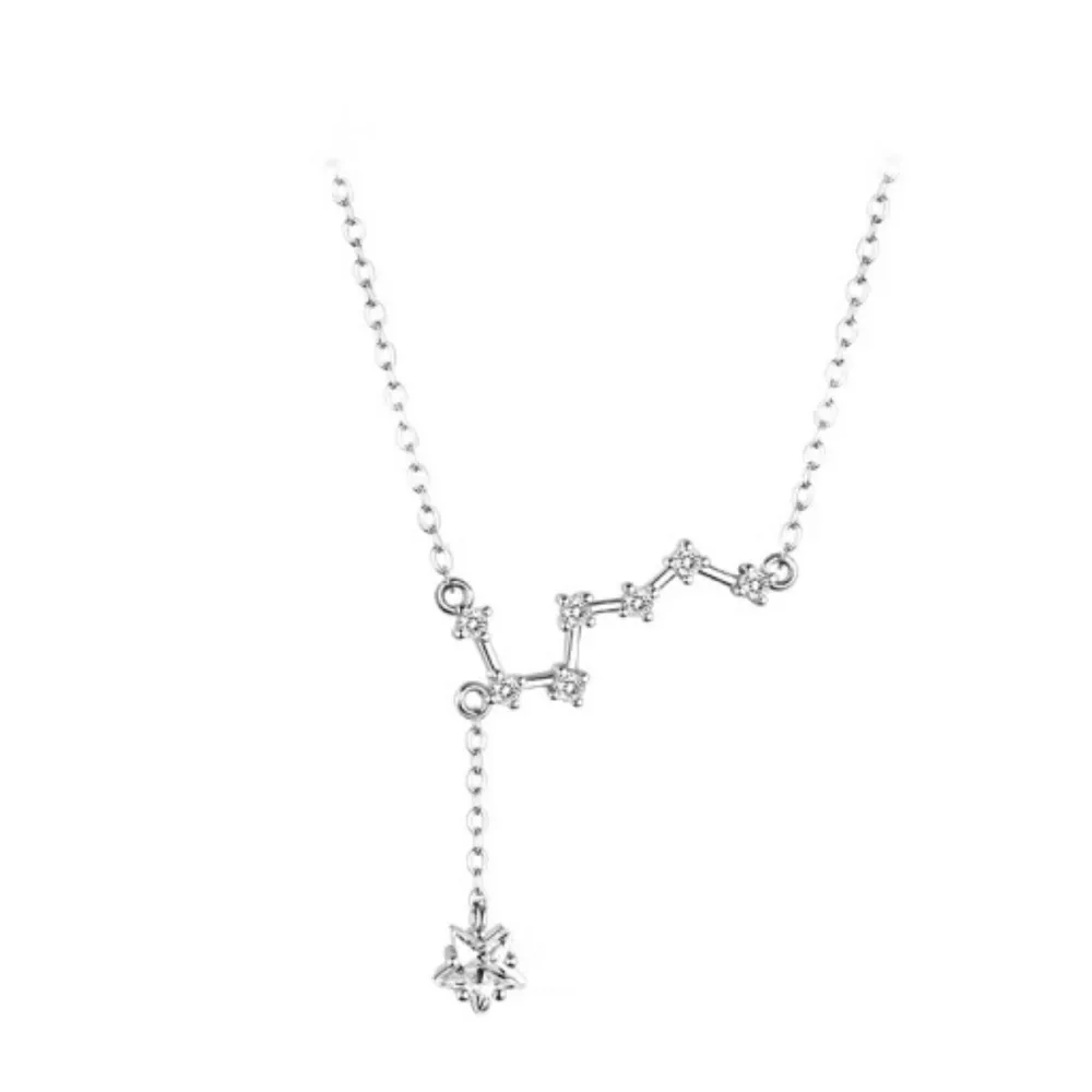 925 Sterling Silver Zircon Star Necklace, image 6