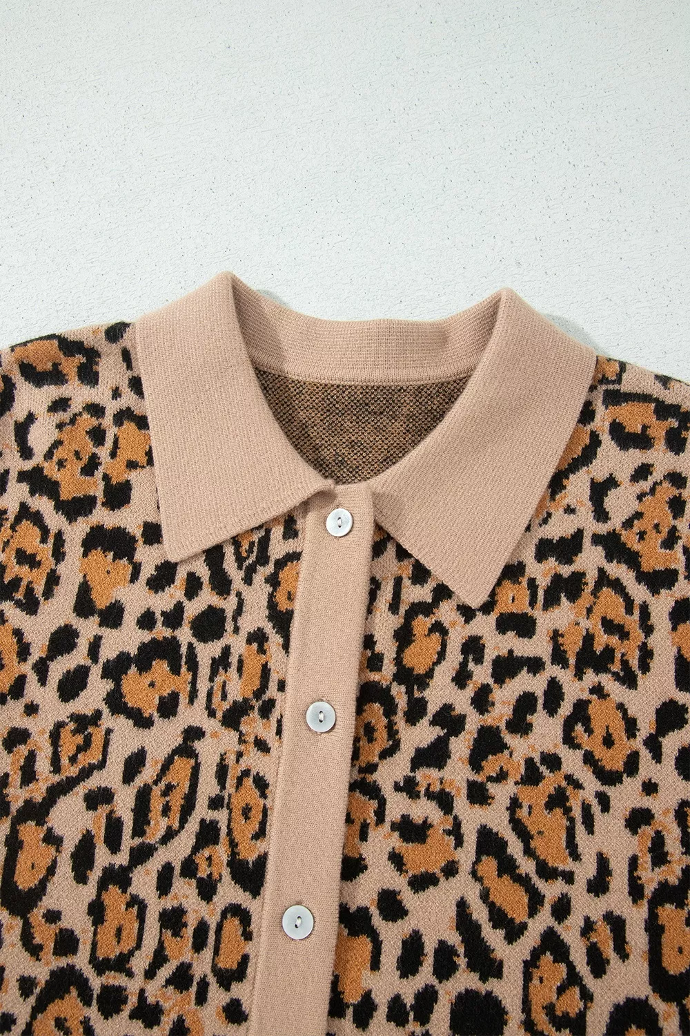 Leopard Print Button-Up Cardigan Long Sleeve Cardigans, image 9