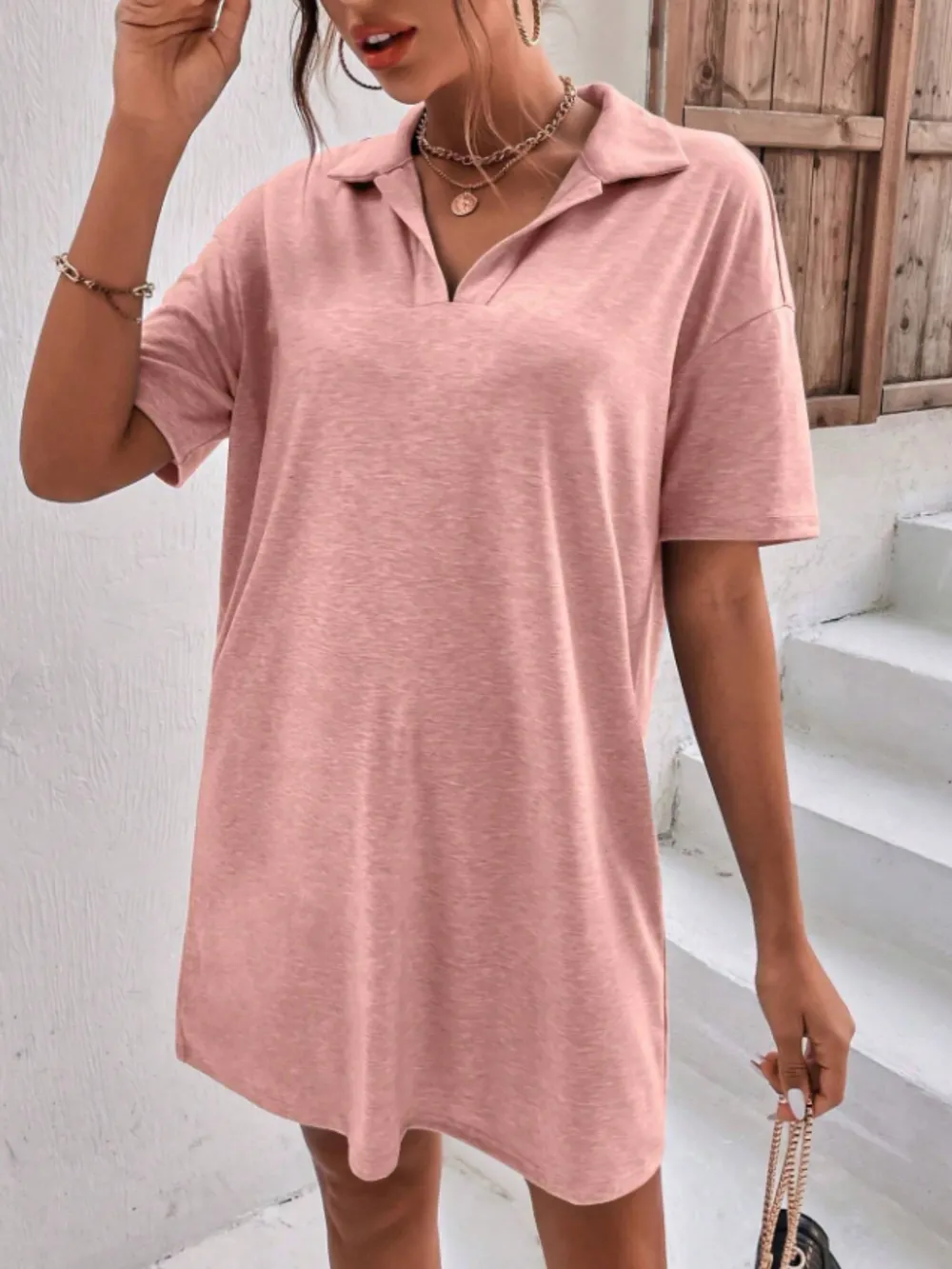 Johnny Collar Short Sleeve Polo Dress, image 16